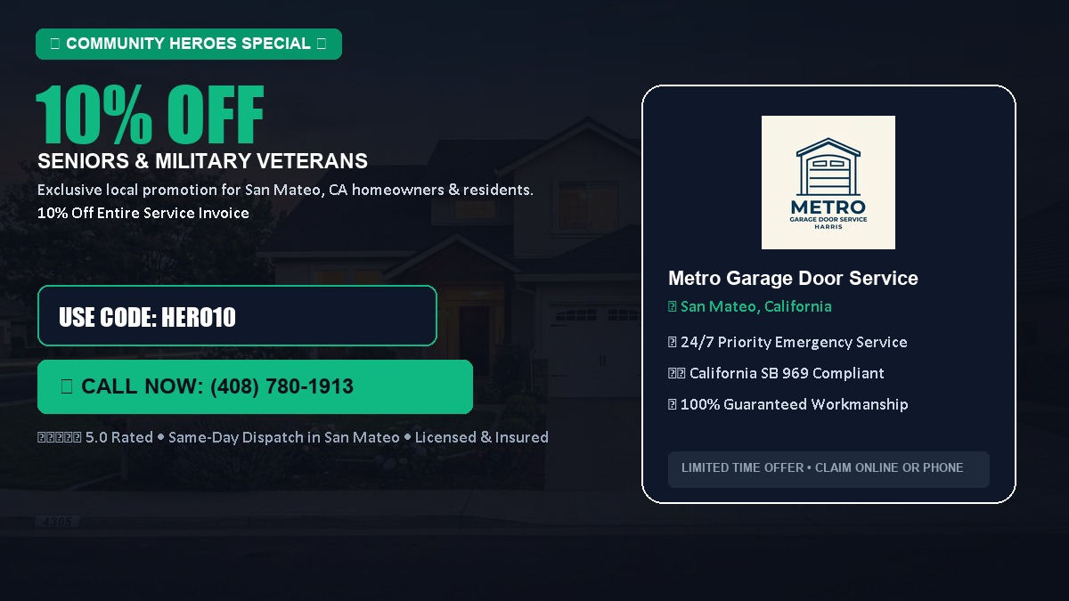 10% OFF Senior Citizens (65+) & Military / Veteran Community Discount in San Mateo, CA